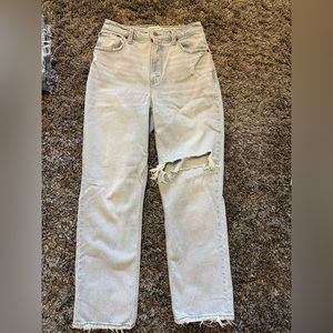 Abercrombie The 90s Straight Ultra High Rise jean